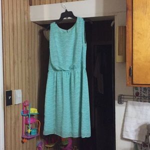 Teal and white Dress